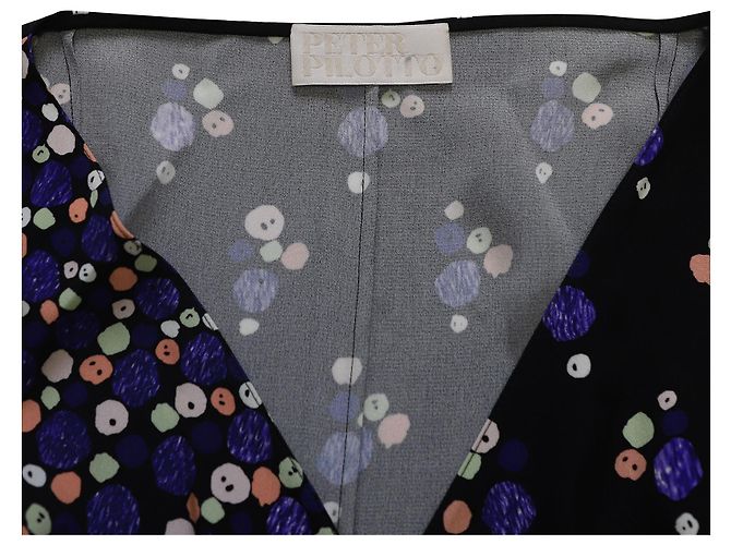 Abito a portafoglio stampato Peter Pilotto in seta multicolor - vista 6