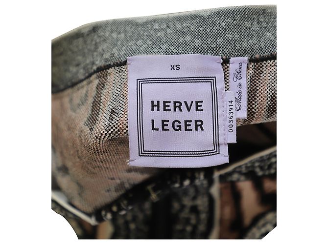 Herve Leger Flared Skirt in Multicolor Polyester Python print - view 6