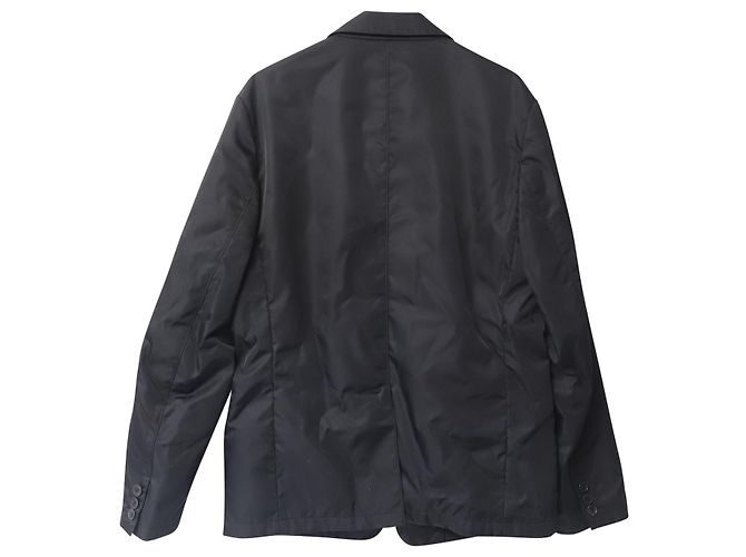 Blazer Prada Re-Nylon Monopetto in Nylon Nero - vista 2