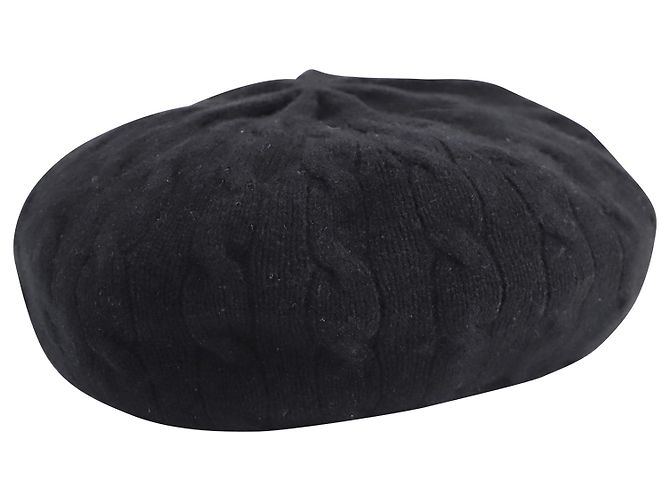 Cappello Beanie Ralph Lauren Purple Label in cashmere nero - vista 2