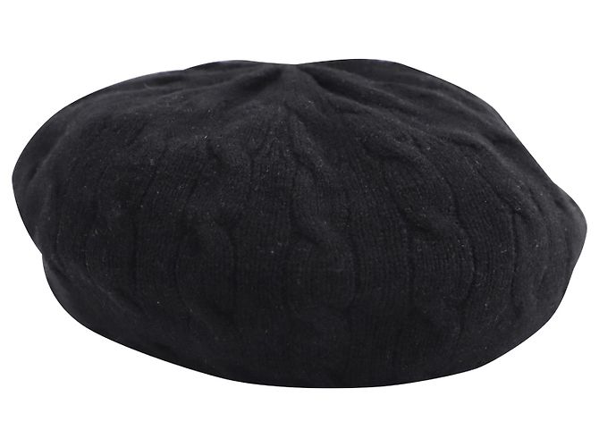 Cappello Beanie Ralph Lauren Purple Label in cashmere nero - vista 3