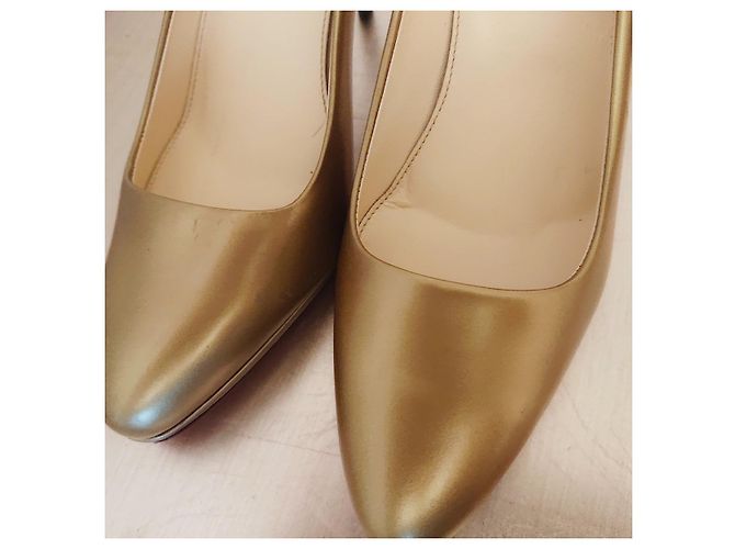 Prada Pumps Gold Leder 37.5 Golden - Ansicht 11