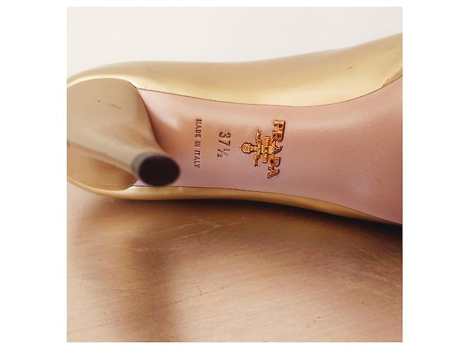 Prada Pumps Gold Leder 37.5 Golden - Ansicht 8