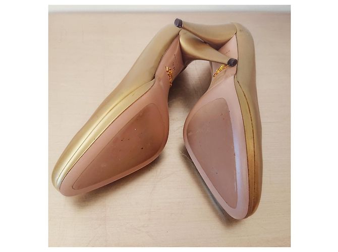 Prada Pumps Gold Leder 37.5 Golden - Ansicht 9