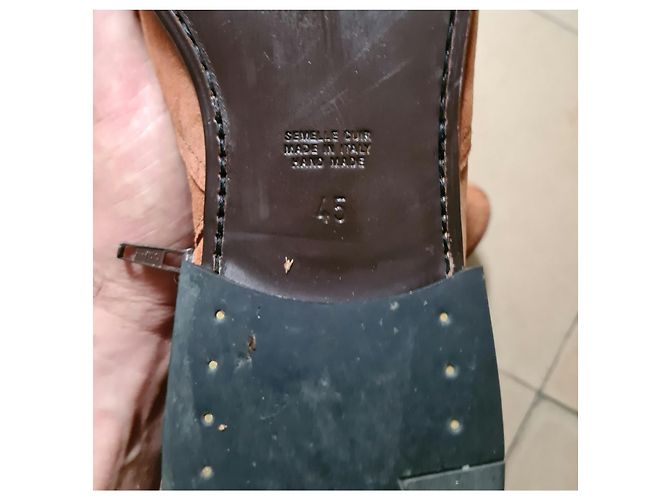 Autre Marque Stivaletti Chelsea in scamosciato caramello - vista 5