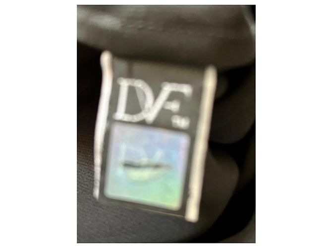 Diane Von Furstenberg DvF raro abito Ernestina in seta e pizzo Nero - vista 3