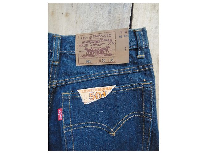 Levi's LEVIS 201 T 40 VENDIMIA 90's nueva condición Azul oscuro - vista 3