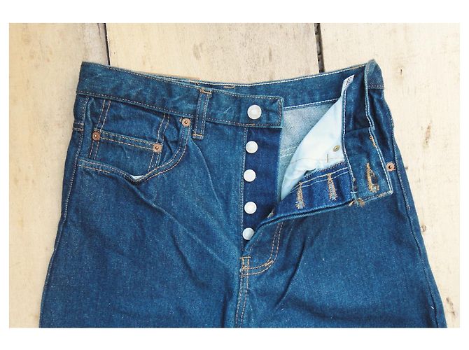 Levi's LEVIS 201 T 40 VENDIMIA 90's nueva condición Azul oscuro - vista 4
