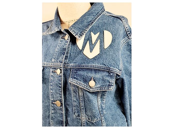 Maje Jeansjacke Blau Baumwolle Größe 40 - Ansicht 3