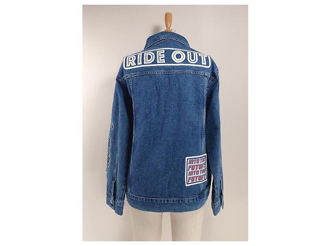 Maje Jeansjacke Blau Baumwolle Größe 40 - Ansicht 4