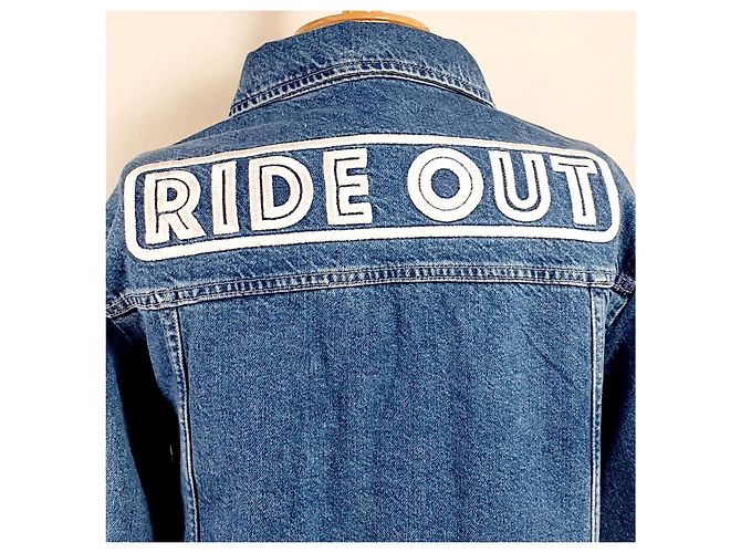 Maje Jeansjacke Blau Baumwolle Größe 40 - Ansicht 5