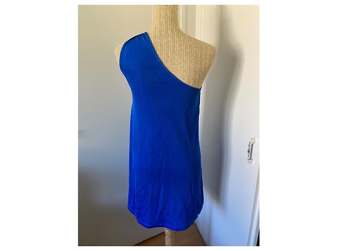 Diane Von Furstenberg Kleid aus Seide Blau - Ansicht 2
