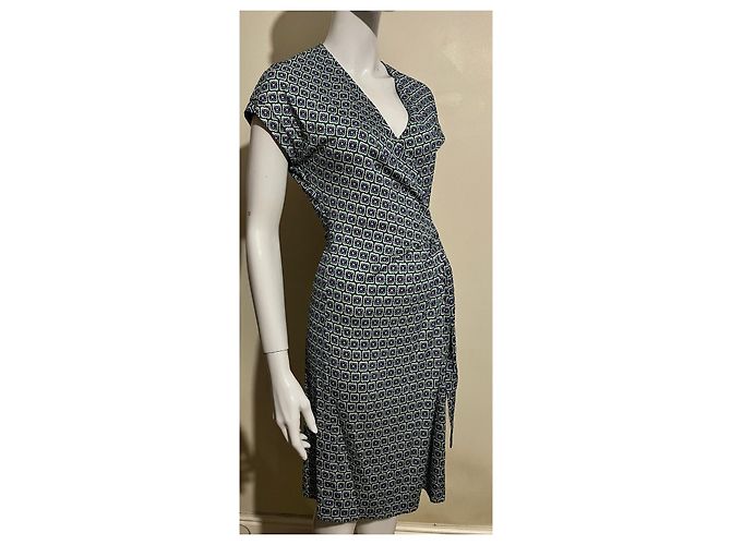 Diane Von Furstenberg Vestido cruzado de seda verde esmeralda Sascha de DvF Multicolor - vista 2