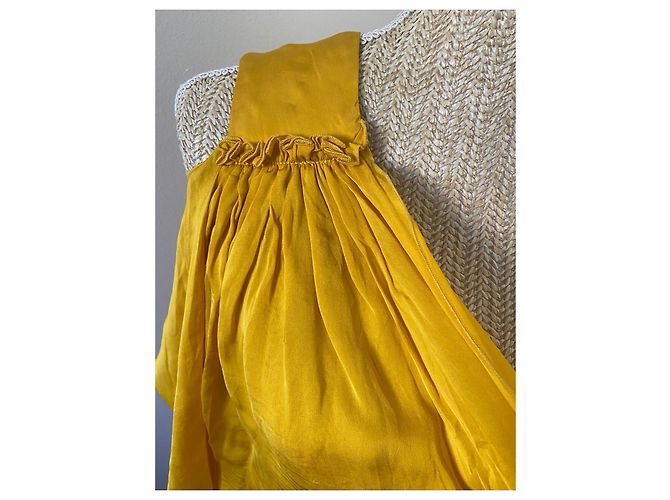 Stella Mc Cartney Vestido Stella McCartney de seda amarilla Amarillo - vista 2