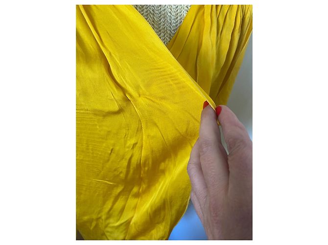 Stella Mc Cartney Vestido Stella McCartney de seda amarilla Amarillo - vista 3