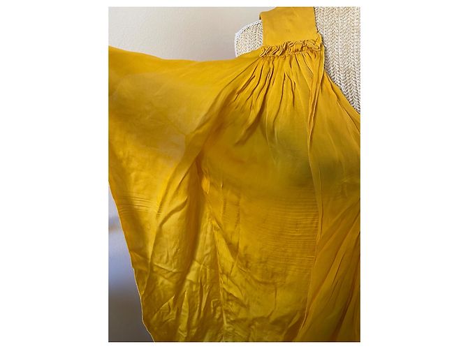Stella Mc Cartney Vestido Stella McCartney de seda amarilla Amarillo - vista 5