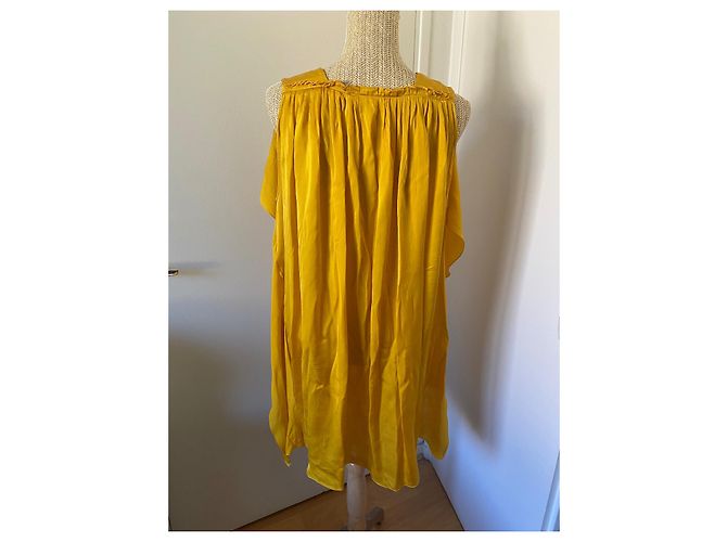 Stella Mc Cartney Vestido Stella McCartney de seda amarilla Amarillo - vista 6