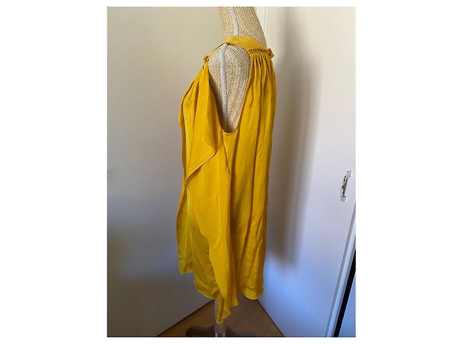 Stella Mc Cartney Vestido Stella McCartney de seda amarilla Amarillo - vista 7