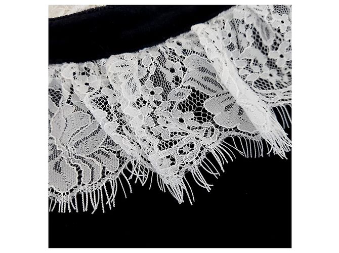 Manoush Bluse aus Samt und Spitze Schwarz - Ansicht 3