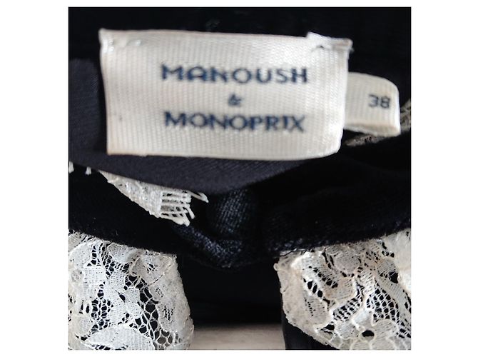 Manoush Bluse aus Samt und Spitze Schwarz - Ansicht 6