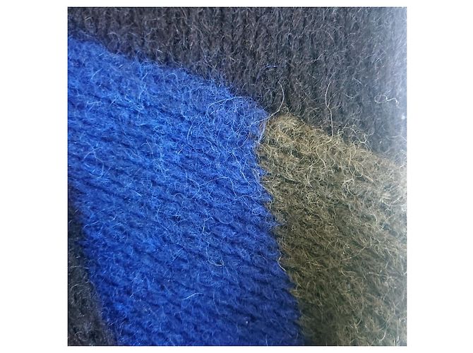 Autre Marque MOMONI gestreifte lange Strickjacke Wolle Mohair Mehrfarben - Ansicht 5