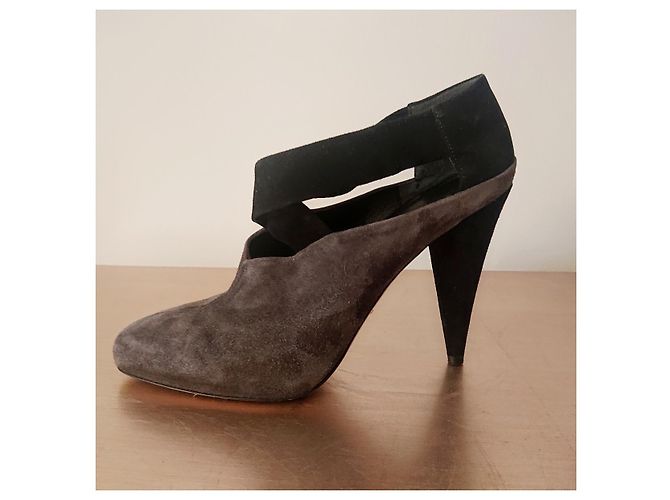 Salón-Botas PRADA ante gris/negro. - vista 11