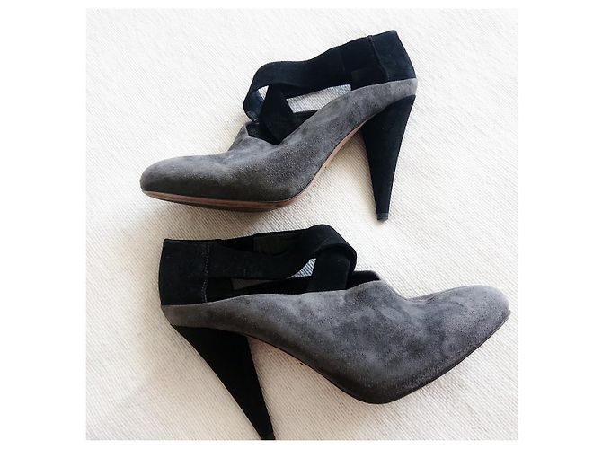 Salón-Botas PRADA ante gris/negro. - vista 2