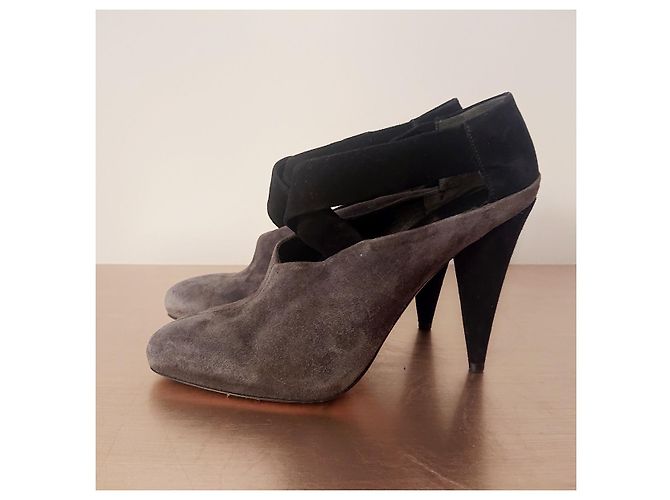 Salón-Botas PRADA ante gris/negro. - vista 7