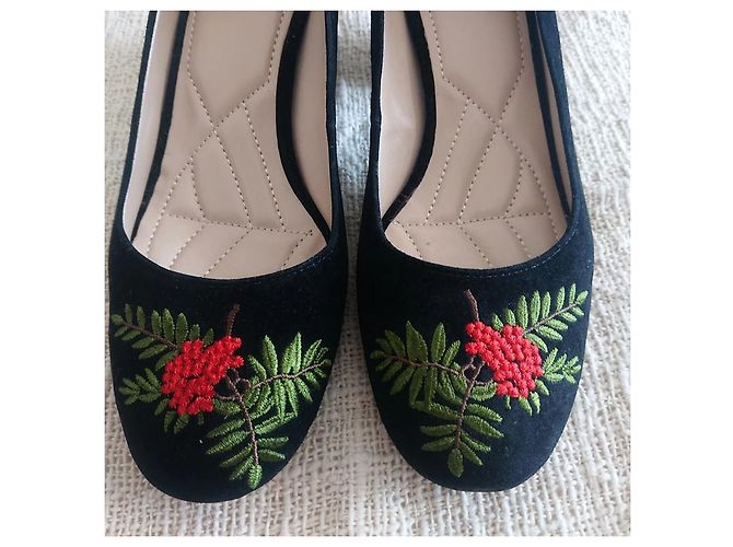 Autre Marque Scarpe con ricamo Nero - vista 4
