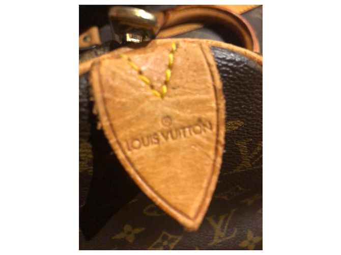 Sofia Coppola Louis Vuitton Keepall Boston 45 Marrone Beige Tela - vista 5