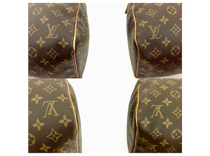 Sofia Coppola Louis Vuitton Keepall Boston 45 Marrone Beige Tela - vista 9
