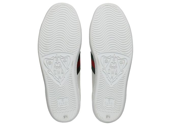 Gucci Sneakers Ace ricamate bianche Bianco - vista 2