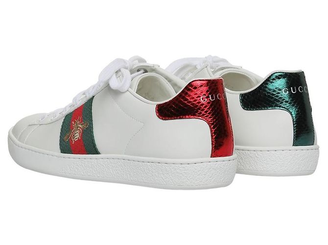Gucci Sneakers Ace ricamate bianche Bianco - vista 4