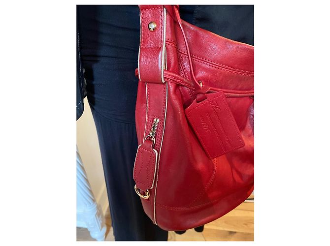 Borsa a mano Lancel Miss Elsa in pelle rossa Rosso - vista 9
