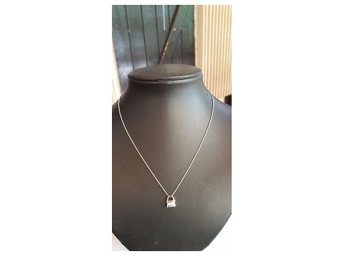 Autre Marque Ciondolo lucchetto in oro bianco 750/000 e diamanti Argento - vista 2
