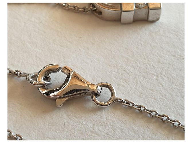 Autre Marque Ciondolo lucchetto in oro bianco 750/000 e diamanti Argento - vista 7