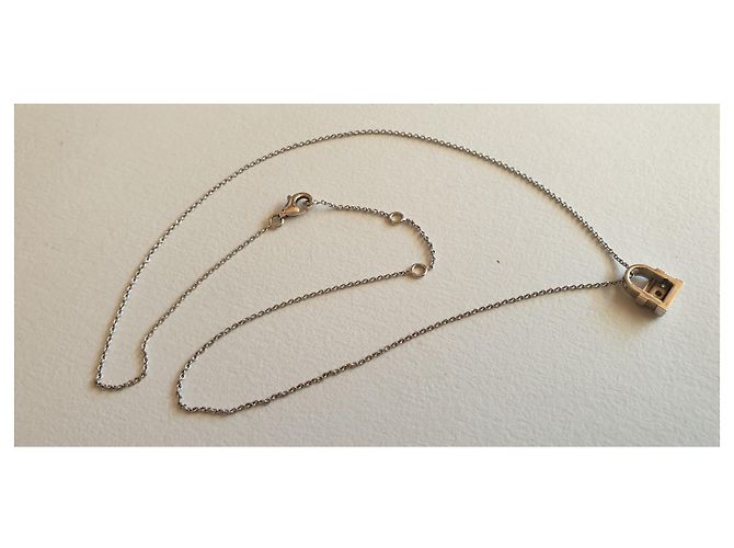 Autre Marque Ciondolo lucchetto in oro bianco 750/000 e diamanti Argento - vista 8
