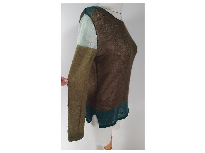 Pull en maille Lupino Block Samsoe & Samsoe Vert Mohair Multicolore - vue 2