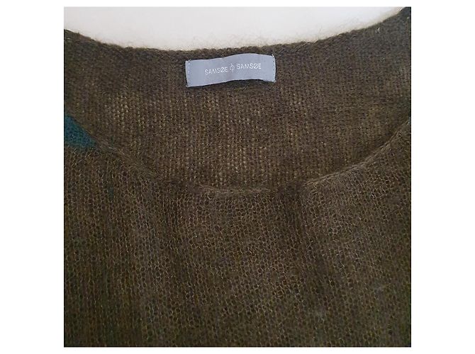 Pull en maille Lupino Block Samsoe & Samsoe Vert Mohair Multicolore - vue 4