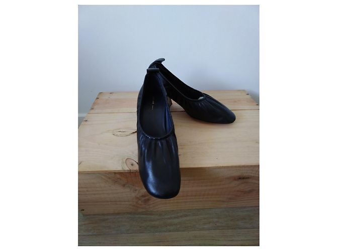 Décolleté Céline Soft Ballerina in pelle nera 37 Nero - vista 3