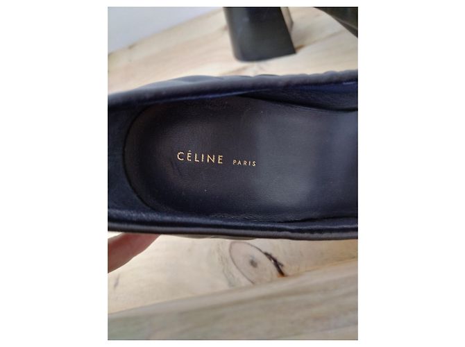 Décolleté Céline Soft Ballerina in pelle nera 37 Nero - vista 6