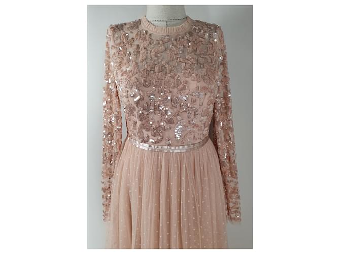 Abito lungo Needle & Thread rosa - vista 2