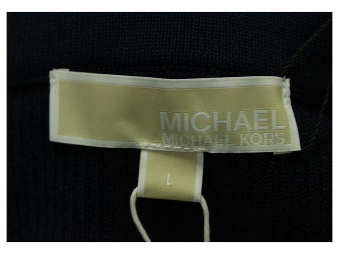 Michael Kors Midirock mit Rüschensaum in marineblauer Viskose - Ansicht 4