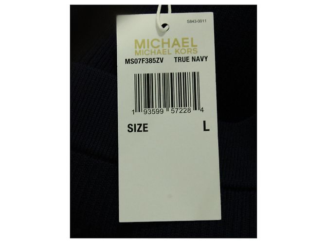 Michael Kors Midirock mit Rüschensaum in marineblauer Viskose - Ansicht 5
