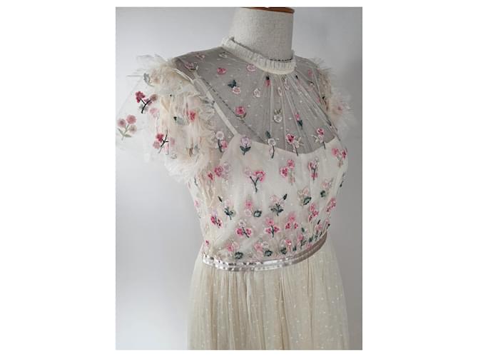 Abito Maxi Needle & Thread Bianco Multicolore - vista 3