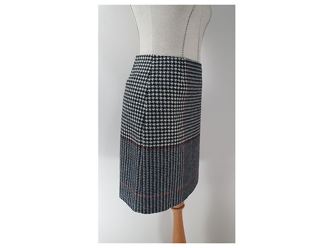 Falda midi de lana con pata de gallo Hobbs Multicolor - vista 2