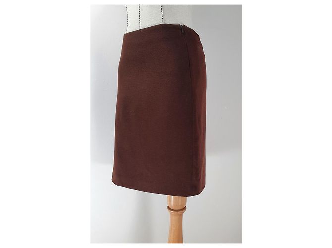 Falda Hugo Boss de cachemira marrón Castaño - vista 2