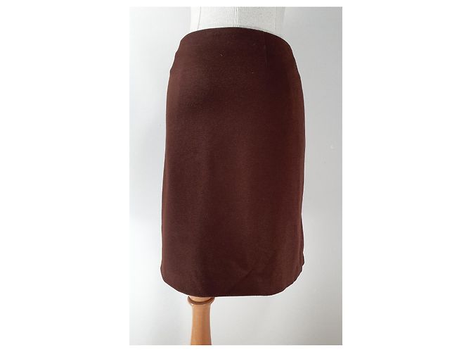 Falda Hugo Boss de cachemira marrón Castaño - vista 3