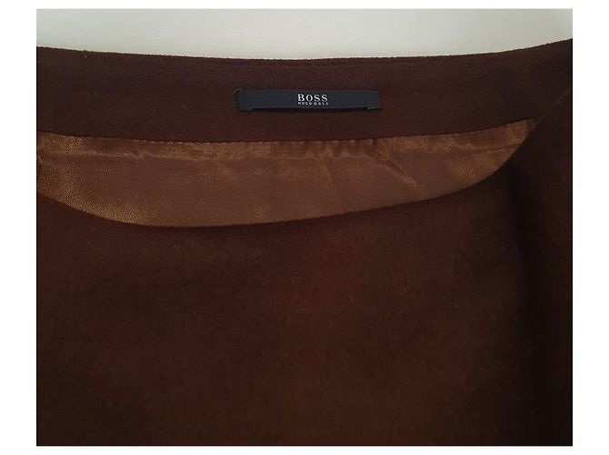 Falda Hugo Boss de cachemira marrón Castaño - vista 4