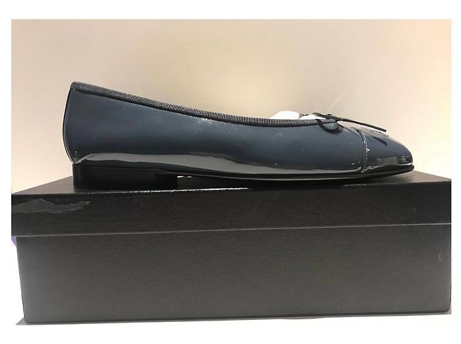 Chanel Bailarinas Azul oscuro - vista 2
